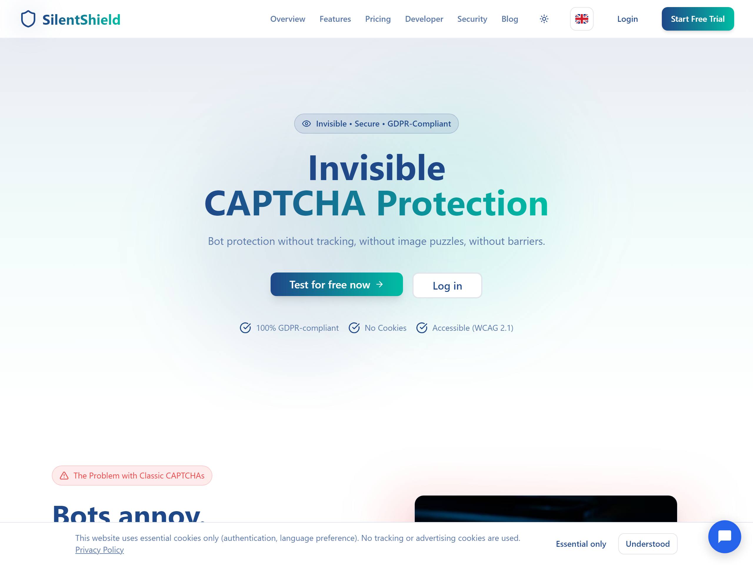 SilentShield — Website