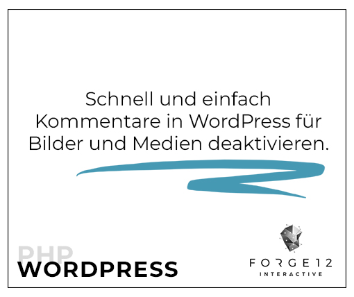 WordPress Kommentare für Medien deaktivieren