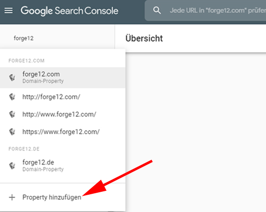 Google Search Console Property