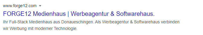 Google Suchergebnis