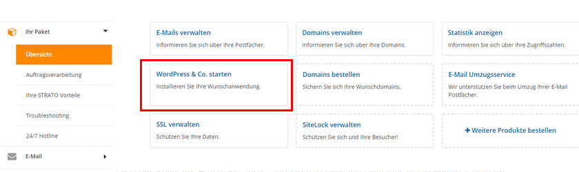 WordPress Installieren über Strato