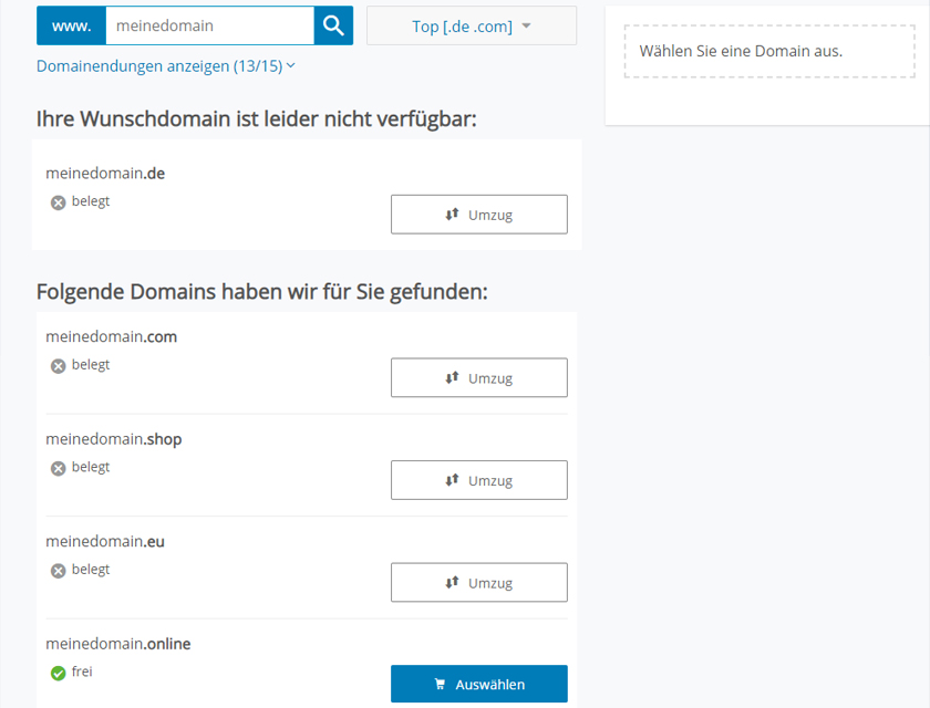 Domain Check - Strato