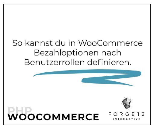 WooCommerce PHP Bezahlmethoden nach Benutzerrollen