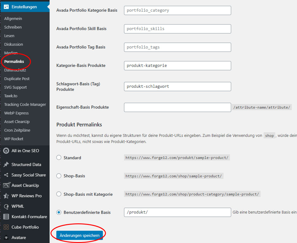 WordPress Permalinks Erneuern