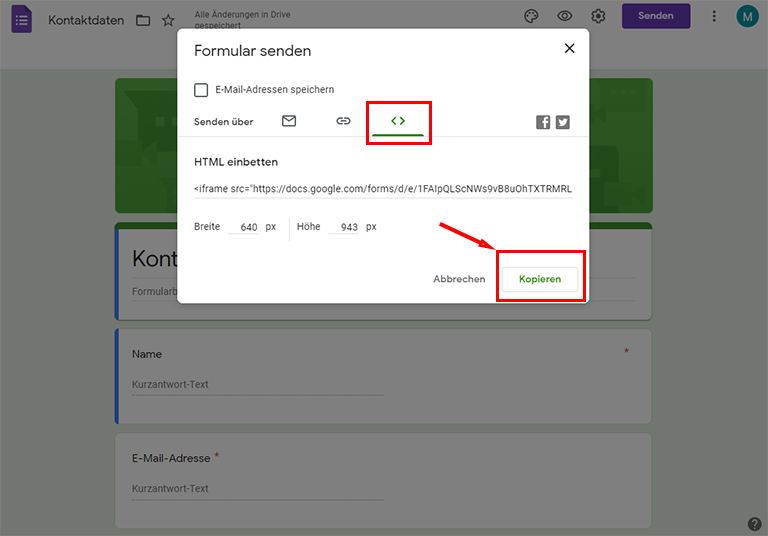 google forms wordpress einbetten