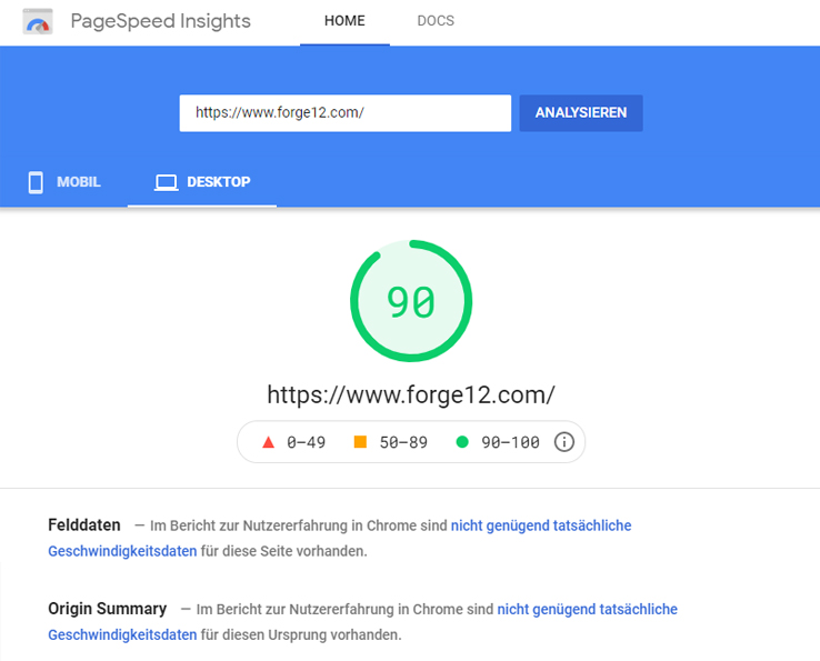 google page speed insights