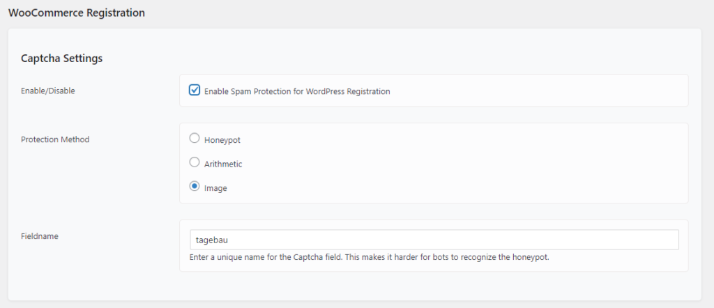 How to use the WordPress captcha to protect your website 9 WooCommerce Registration Captcha