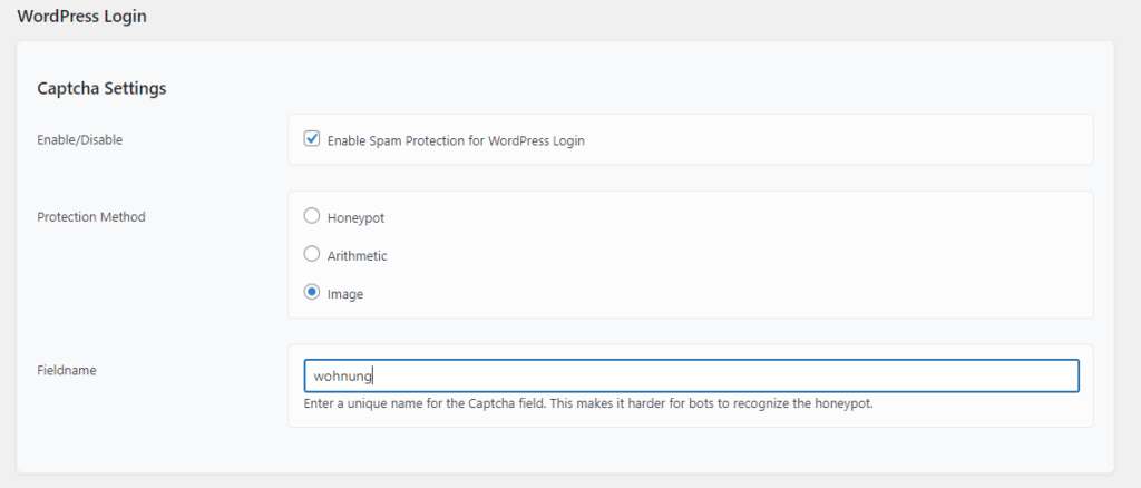 How to use the WordPress captcha to protect your website 5 Example captcha settings, WordPress login