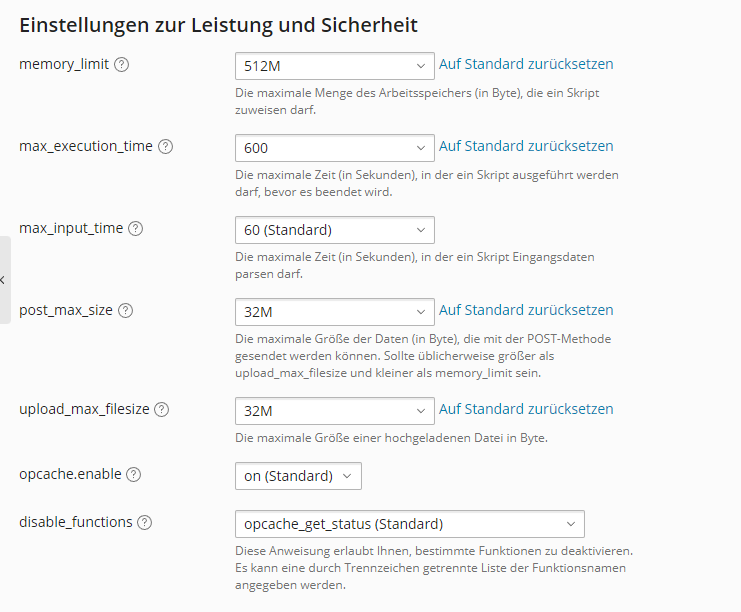 Upload-Limit über Plesk-Panel erhöhen für eine einzelne Domain.